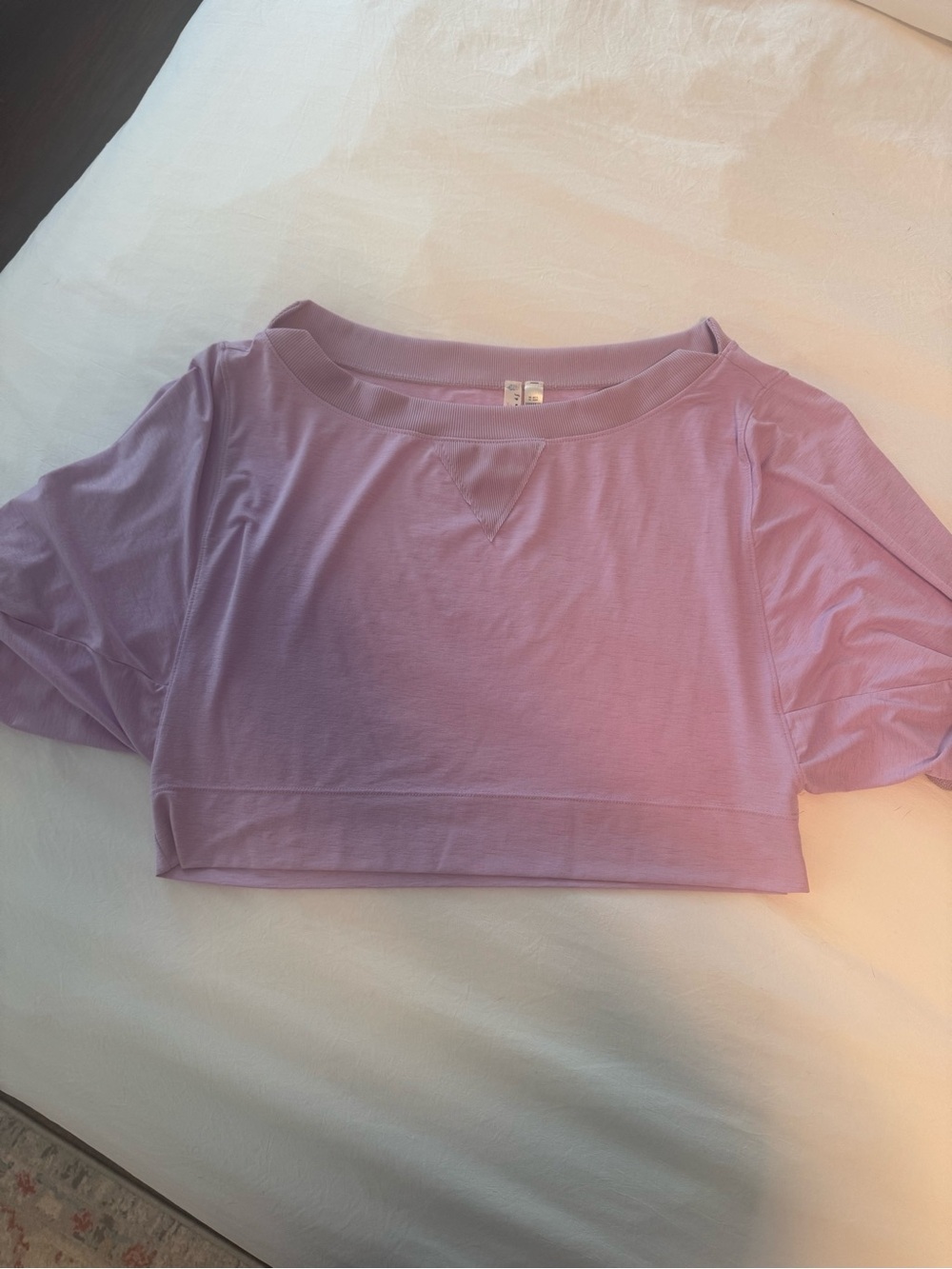 Women's Free people Lavender Crop Top - Soft Short Sleeve